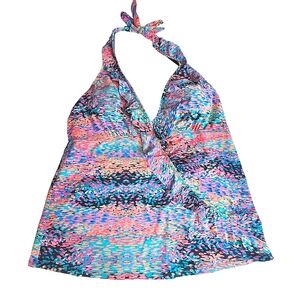 Spanx Love Your Assets by Sara Blakely Colorful Shaping Halter Tankini Swimsuit